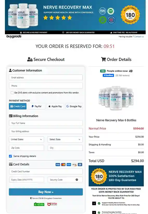 Nerve Recovery Max Nerve Recovery Max Order Page